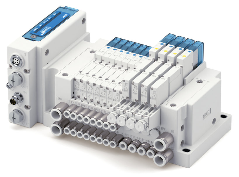 SMC: Neue Mehrfachanschlussplatte der Serie JSY1000-E für Ventile, Ejektoren und Drucksensoren 